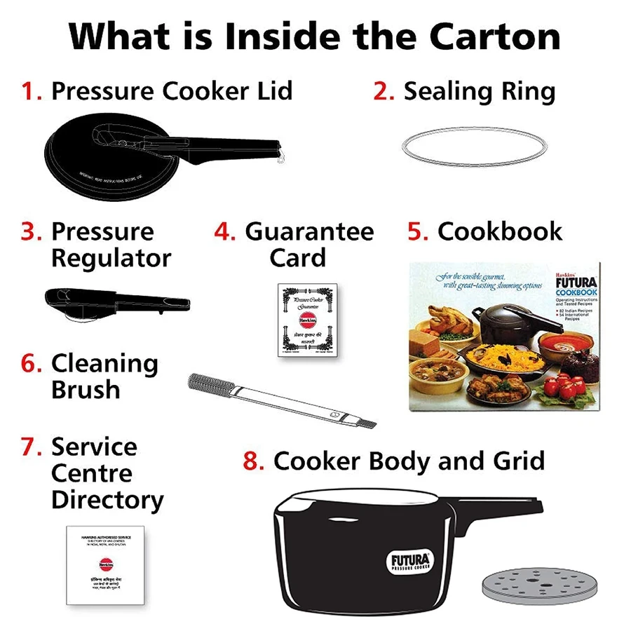Hawkins IFP20 2L Hard Anodised Futura Pressure Cooker | 60 Micron Anodised | Induction Compatible | Black