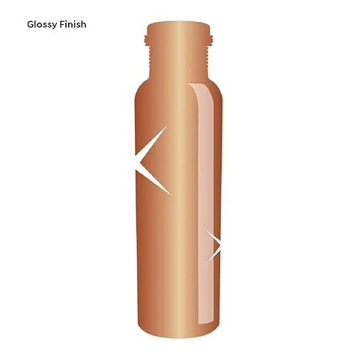 Prestige Tattva CBT01 Pure Copper Water Bottle with Leak Proof Threaded Cap | Glossy Finish Ayurvedic Wellness Hydration Flask - Model 42784