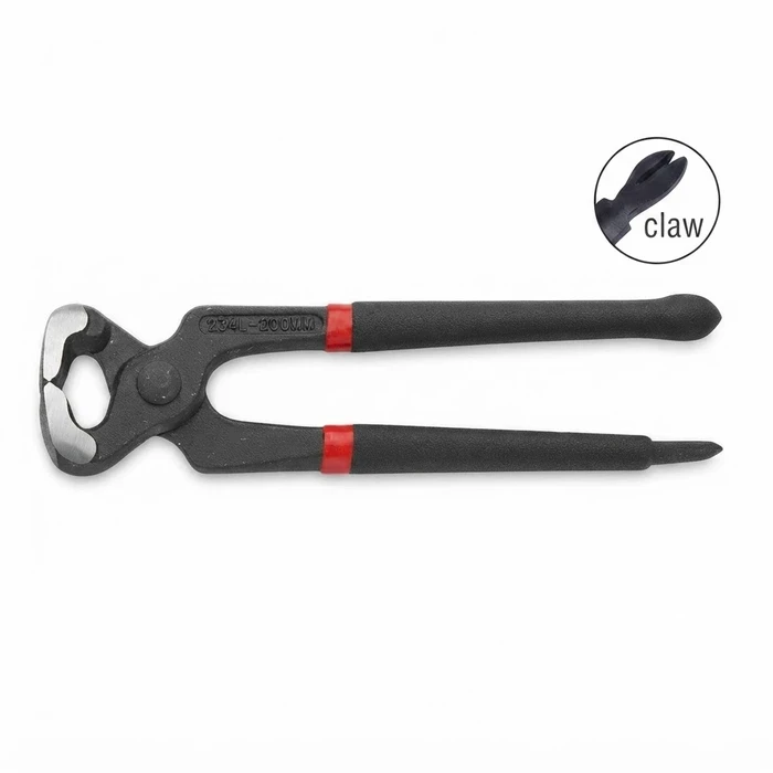 BAUM Heavy-Duty Cobbler Pincer & End Cutting Nippers | Induction Hardened Jaws with Dual-Component Handles & Black Phosphated Finish | Model ART 120 (Sizes 6" & 8")