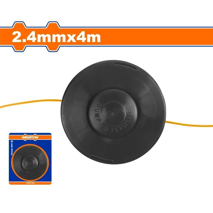 Wadfow 2.4mm Nylon Line Spool 4m Length for Gasoline Grass Trimmer | Heavy-Duty Weed Eater Replacement Core Strands | WJC1424