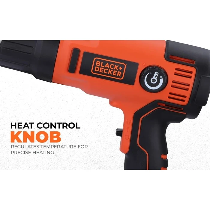 BLACK+DECKER 2000W Heavy-Duty Variable Temperature Heat Gun Kit with 8 Accessories & Scrapers | Dual Airflow Thermal Stripper | KX2200K-QS