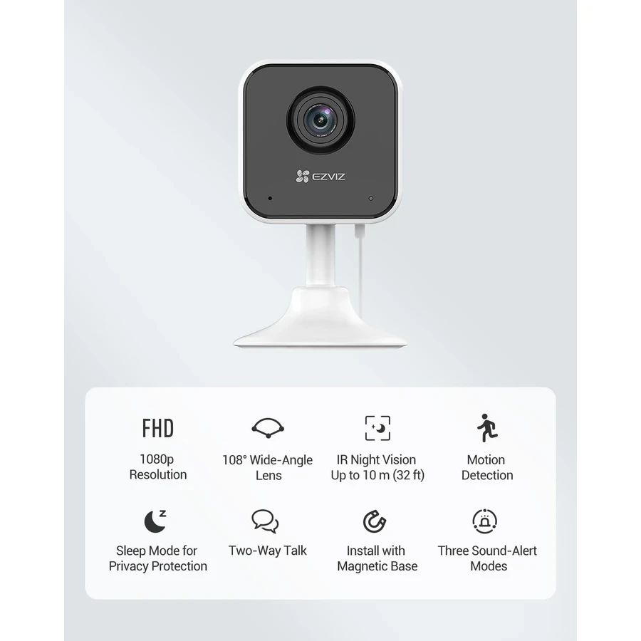 EZVIZ H1c 1080P Fixed Indoor Wi-Fi Camera - Two-Way Talk, Motion Alert  (CS-H1c)