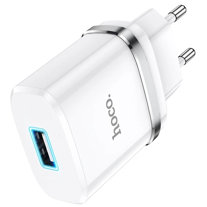 Hoco Ardent Wall Charger | 2.4A Power Logic | Single USB Interface | White N1