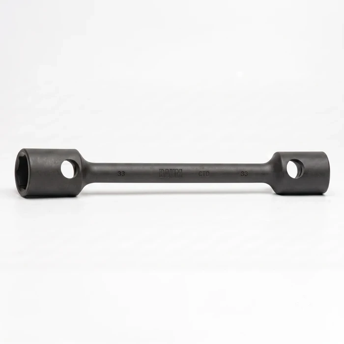 BAUM Heavy-Duty Long Two-Way Wheel Wrench | Premium Forged Chrome Vanadium Elliptical Truck Spanner with Black Phosphated Armor | Model ART 252A LONG