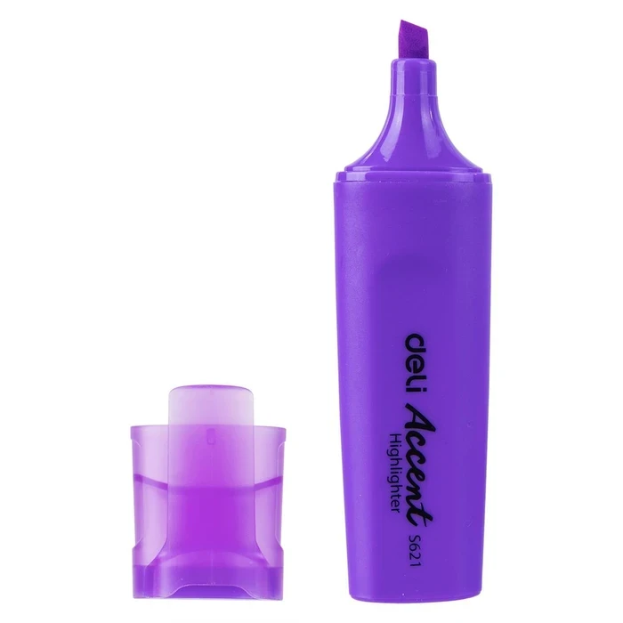 Deli Fluorescent Highlighter & Text Marker | 1.5mm Shoulder Tip | Smudge-Resistant High-Visibility Ink | ES621