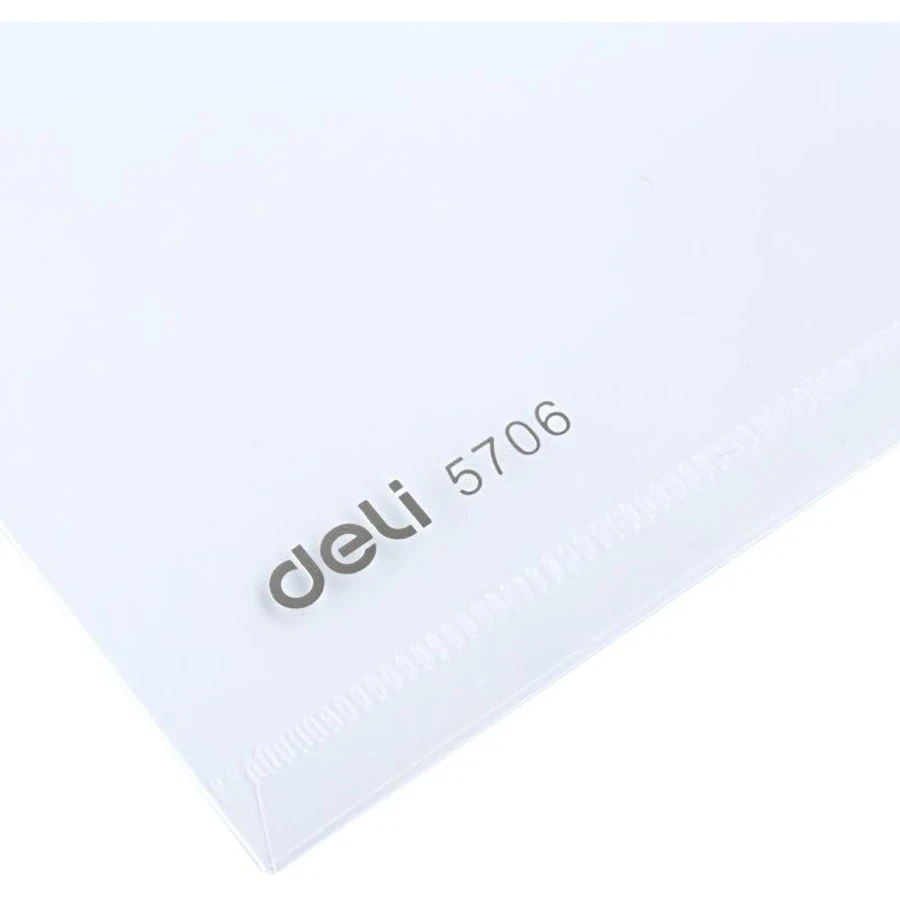Deli A4 Report File Folder (10-Pack) | Heavy-Duty Polypropylene Document Presentation Cover with Fastener (White) | E5706