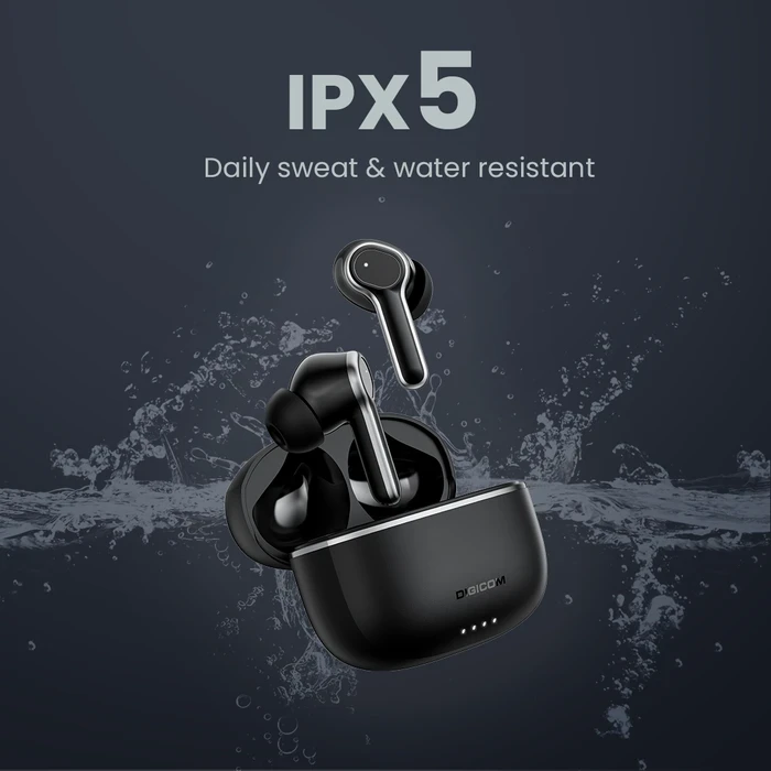Digicom Orion ANC TWS Earbuds | 50-Hour Playtime Logic | Pro Bass X & 12mm Drivers | Dual Pairing & IPX5 Water Resistant