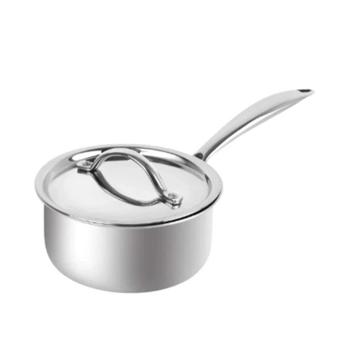 Panasonic Triply Stainless Steel Induction Base Saucepan with Stainless Steel Lid (1L / 1.6L / 2.2L) | Fast Uniform Heating Multi-Cooktop Compatible - ND-SP Series