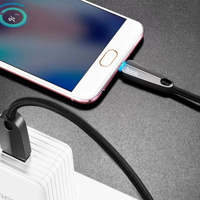 HOCO Space Shuttle Smart Power Off Cable | Intelligent LED Status Matrix | Zinc Alloy Zinc-Shield | U35