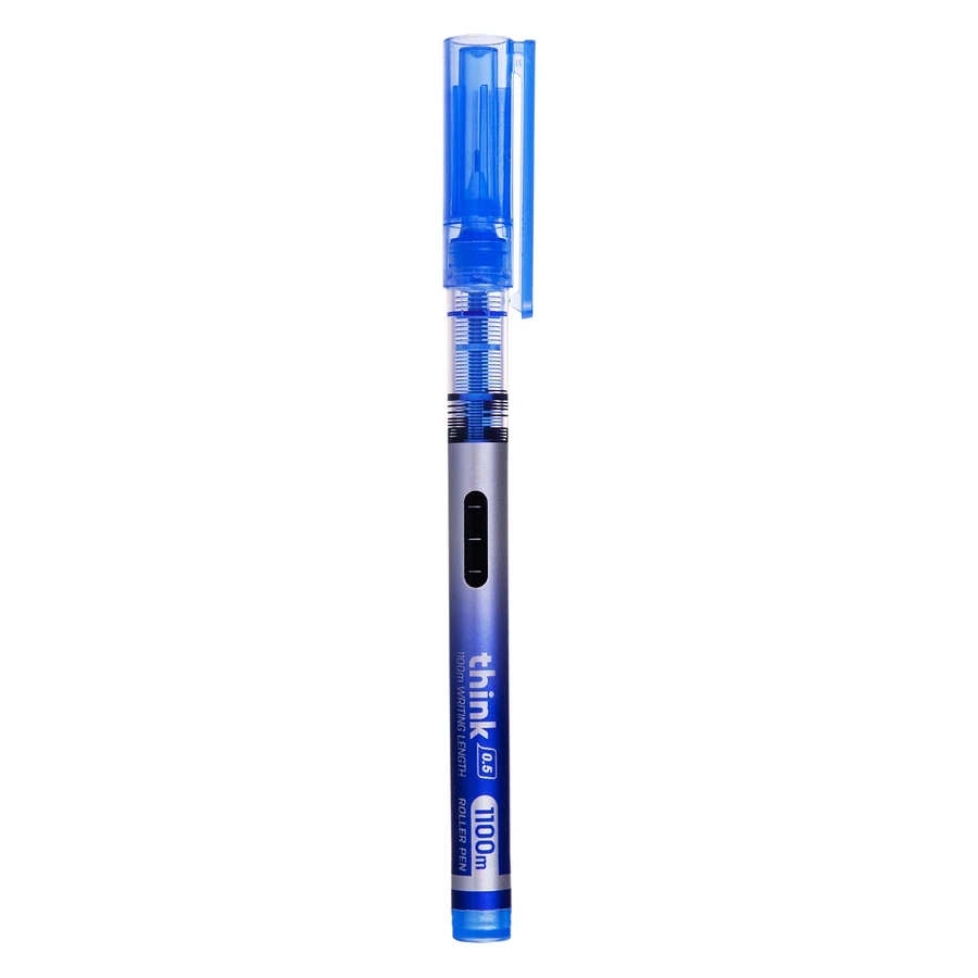 Deli Ultra-Long 1100M Writing Roller Gel Pen | 0.5mm Needle Tip | Black / Blue Ink | EQ300