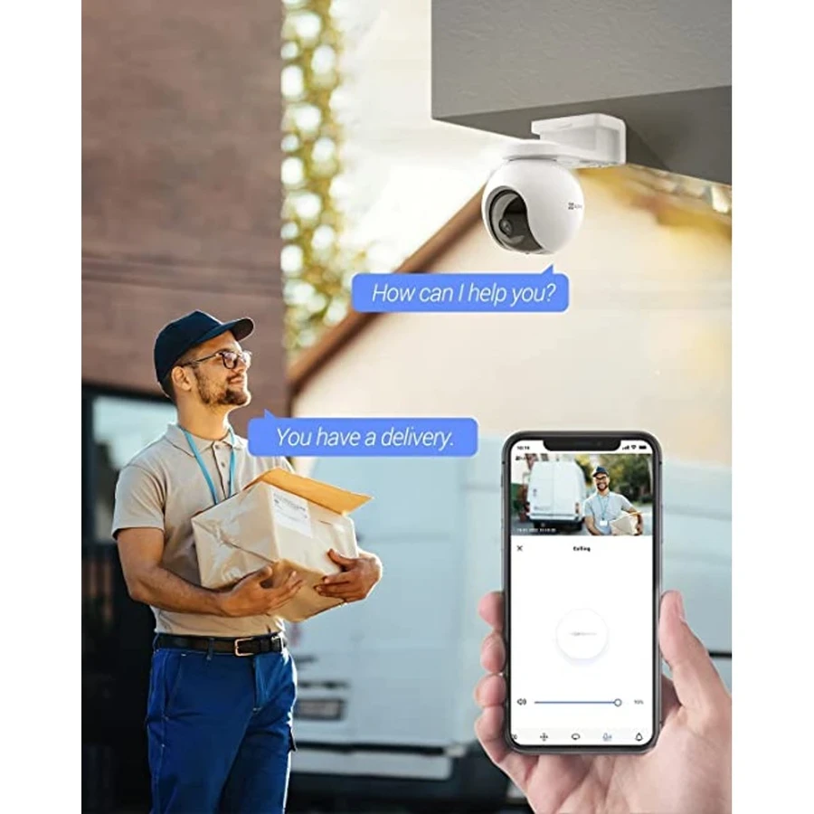 EZVIZ CB8 2K Wire-Free Pan-Tilt Camera (3MP, 10400mAh Battery, AI Human Detection & Two-Way Talk) | CS-CB8