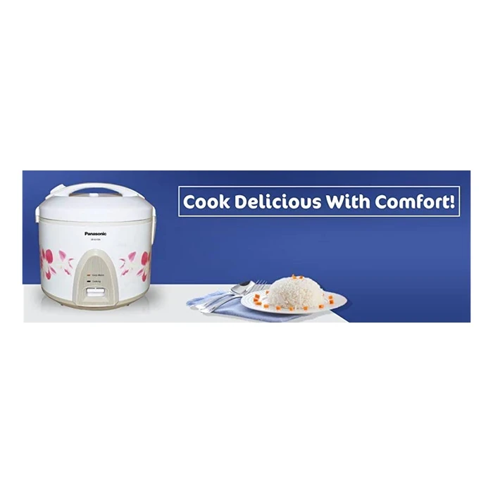 Panasonic 1.8L Automatic Electric Jar Cooker with Wrap-Around Side Heater | Premium Metal Body with Warmer & Steaming Function | Model SR-KA18AR