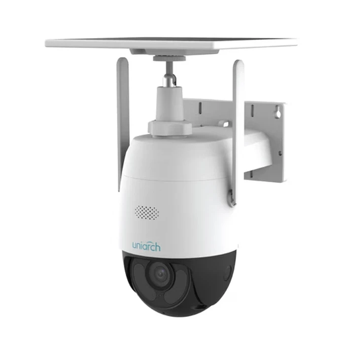 Uniarch 3MP 4G Solar Battery Outdoor 360° Pan & Tilt Security Camera with AOV Low Power Mode, 30m Color Night Vision & 512GB Support | Model No. UHO-P2G-M3F4D