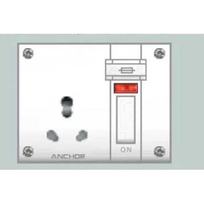 Anchor Penta PC 20A/10A Capton 5-in-1 Switch & Socket Combined Unit with Surface Box 240V | 4-Fixing Hole Flame-Retardant Wall Power Station (White) | 14620 / 38590