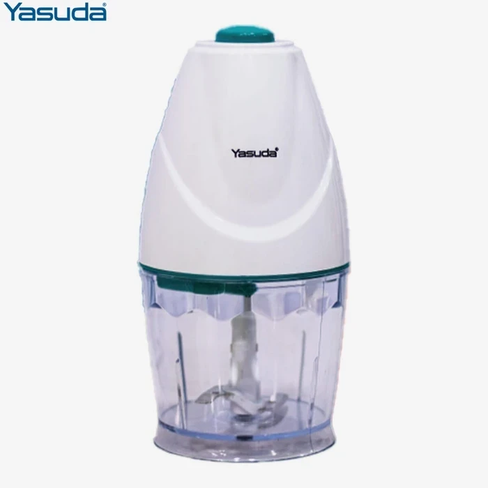Yasuda YS-CH02 Electric Food Chopper | 250W Heavy-Duty 100% Copper Motor | 500ml Food-Grade Transparent PC Bowl | Detachable Stainless Steel Blade & Whisking Attachment