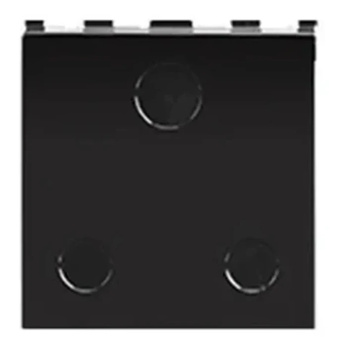 Anchor Roma 66402B 6A 3-Pin Socket | Integrated Safety Shutter Logic | 2-Module Modular | Flame Retardant Polycarbonate Shield