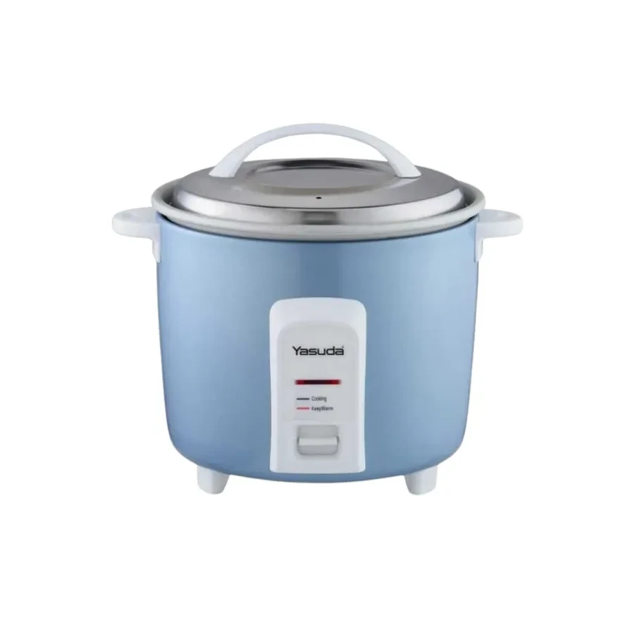 Yasuda 2.2L Drum Type Automatic Rice Cooker | Japanese Quality Ferro Technology & Non-Stick Pot Matrix | Anodized Pan & Thick Heating Plate | Light Blue | YS-2200P