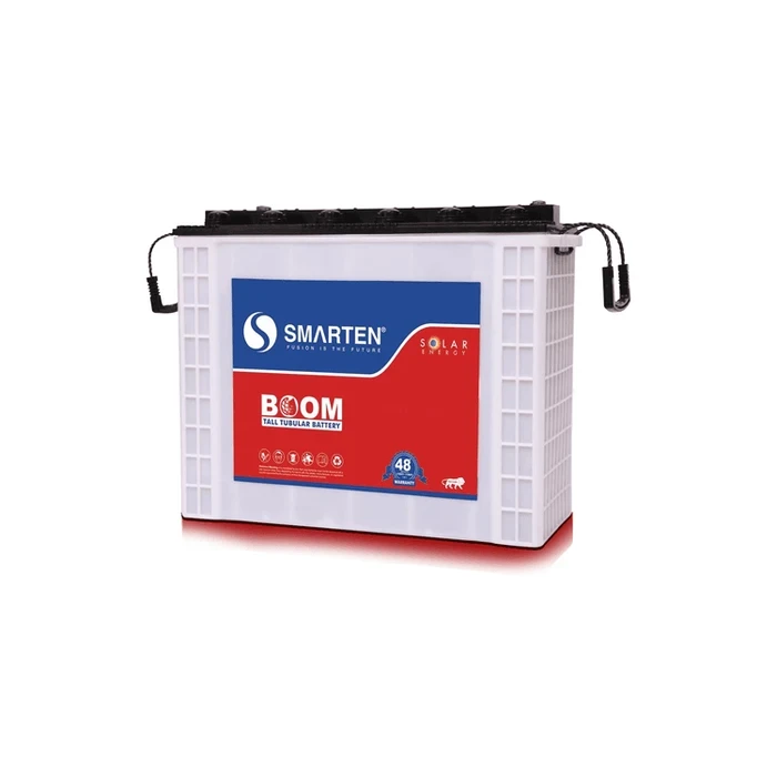 Smarten Boom Series 12V Tall Tubular Heavy-Duty Inverter & Solar Deep-Cycle Battery (150Ah / 200Ah) | BMTT1500 / BMTT2000