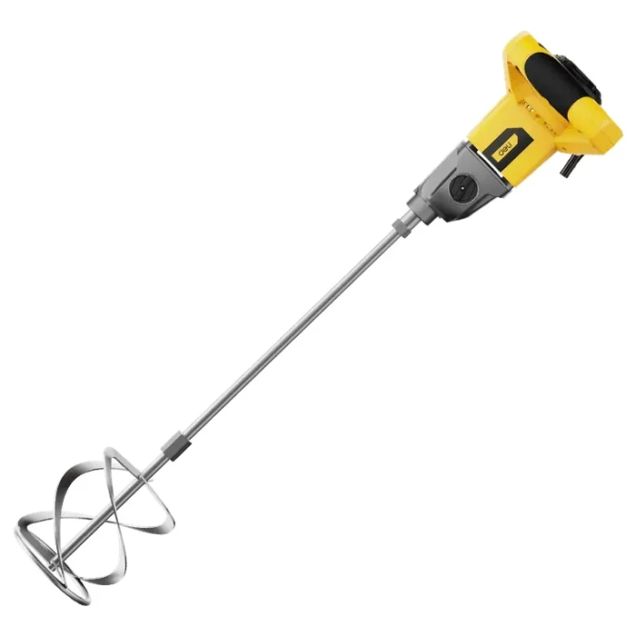Deli Tools 1400W Heavy Duty Electric Mixer | Pure Copper Variable Speed Paint Mortar Cement Blender with Soft Start & Constant Speed Tech | EDC176
