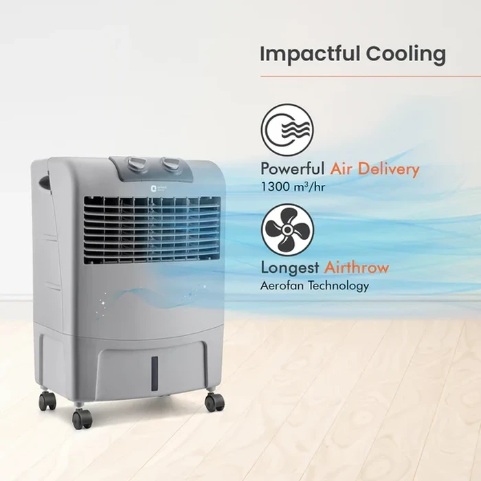 Orient Smartcool DX 24L Personal Air Cooler | 140W High-Performance DensiNest Honeycomb Evaporative Blower | 1300 Cu.m./hr Air Delivery 3-Speed Control | CP2302H