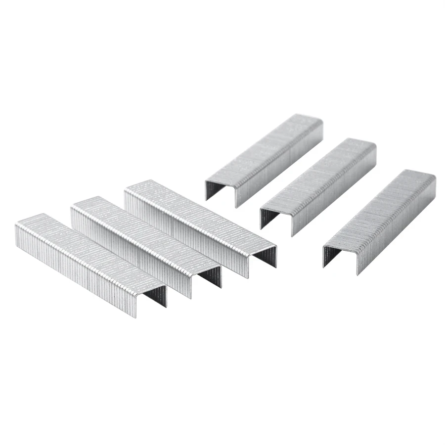 Deli D-Shape Staples (D Nails) 8x11.2x1.2 mm, 2000 Pcs/Box, High-Carbon Steel Fasteners for Heavy-Duty Staple Guns, General Repair & Upholstery (Silver) | EDL238011