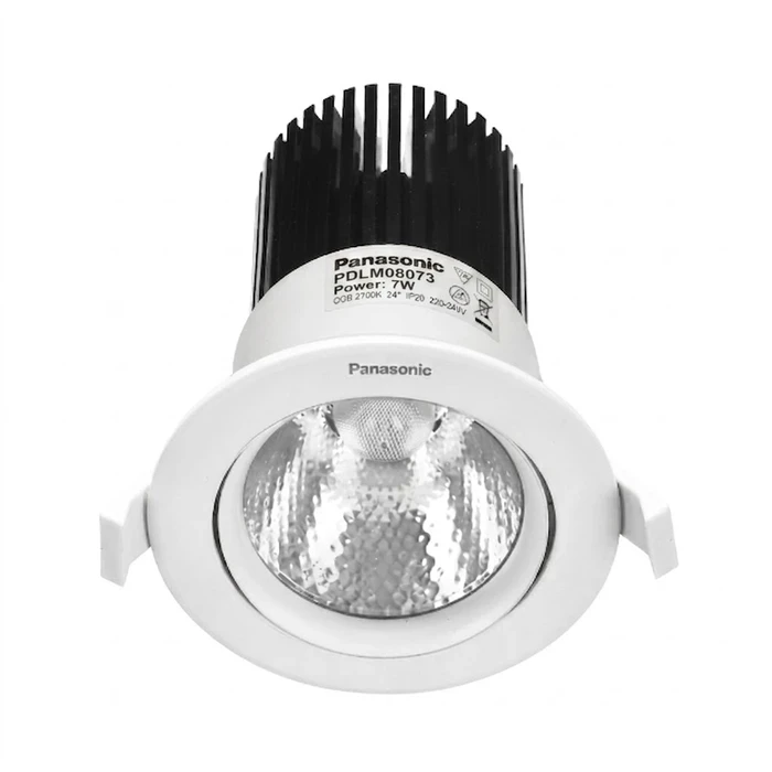 Adjustable Cask COB Recessed LED Downlight (7W, 15W, 25W) | 2.5kV Surge Protected 140-275V Wide Voltage Aluminum Spotlight in Warm & White | PDLM08 Series