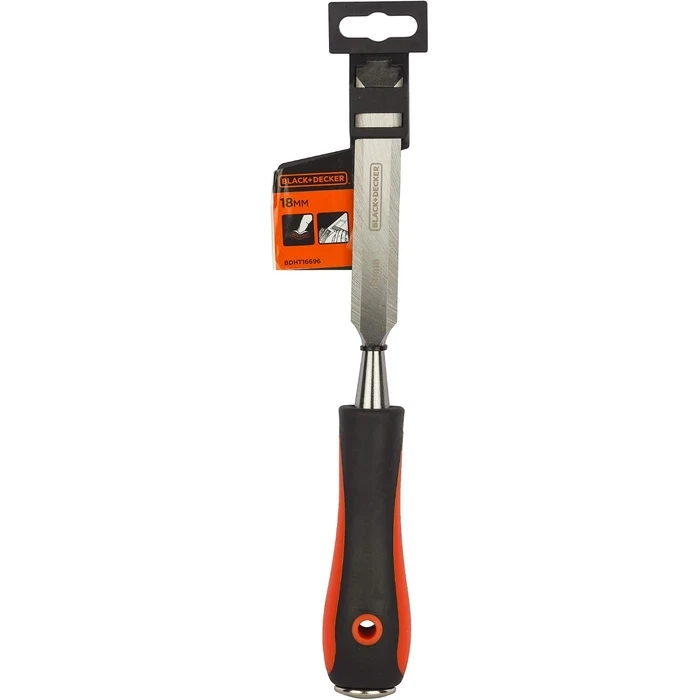 BLACK+DECKER 3-Piece High-Carbon Steel Bevel-Edge Wood Chisel Set (12mm, 18mm, 25mm) | Wooden Handle Joinery & Mortising Carpentry Kit | BDHT16695 / BDHT16696 / BDHT16697
