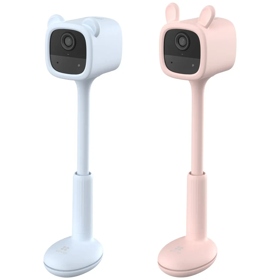 EZVIZ BM1 1080P Wire-Free Smart Baby Monitor (Pink) | AI Crying & Crib Detection, 2000mAh Battery & Auto Lullabies | CS-BM1
