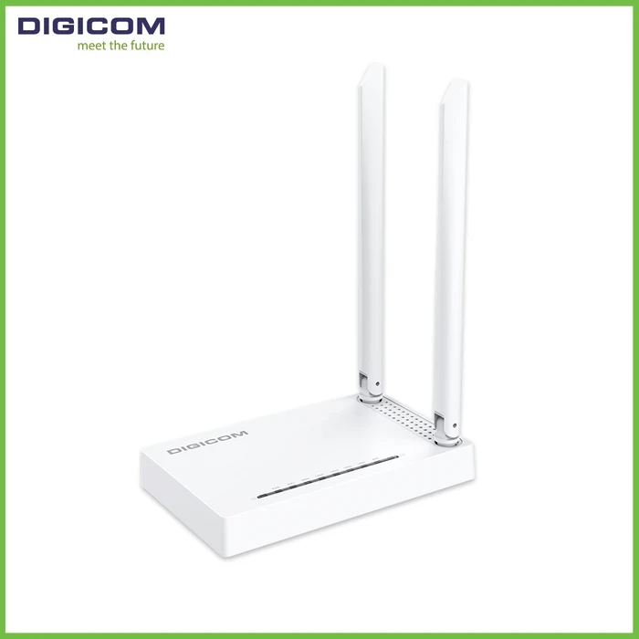 Digicom DG-M452T 300 Mbps Wireless-N Broadband DSL Router | Dual 5dBi High Gain Antenna Logic | MIMO Technology & Multi-Mode System | 300 Mbps
