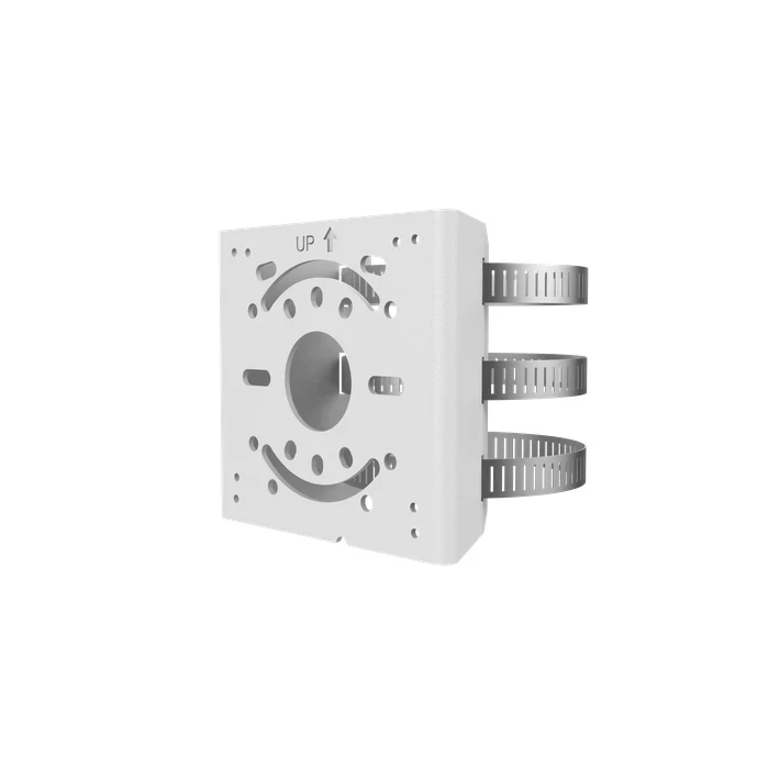 UNV TR-UP06-IN Universal Pole Mounting Bracket | Heavy-Duty Aluminum Alloy | Uniview Premium White Column Adapter Plate for Outdoor Camera Junction Boxes & Wall Mounts