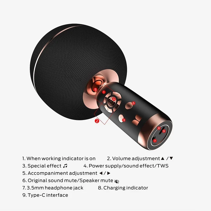 Monster Karaoke Microphone | 26W Stereo Power | All-In-One Design | M97