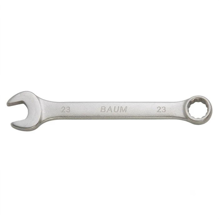 BAUM Heavy-Duty Large Chrome Vanadium Combination Spanner | 3-Layer Nickel Chrome Rough Matt Finish Oval Body Wrench | Model ART 33E (Sizes 23mm to 50mm)