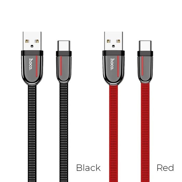 Hoco Grand Charging Cable | Lightning Connectivity Logic | Zinc Alloy & Fabric Weaving Matrix | U74