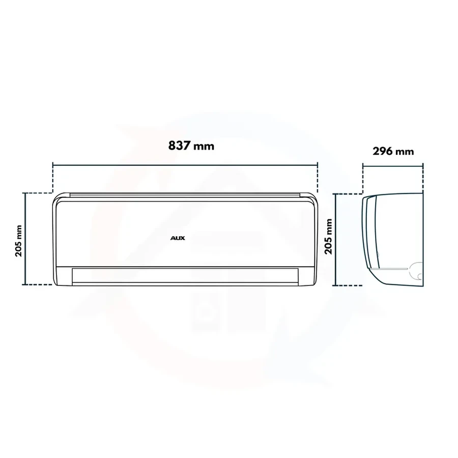AUX 1.0 Ton Freedom Series Smart Split Air Conditioner | 12,000 BTU Non-Inverter Wall-Mounted AC with Integrated WiFi, 4-Way Air Flow & Fast Cooling | ASW-H12FA-R1