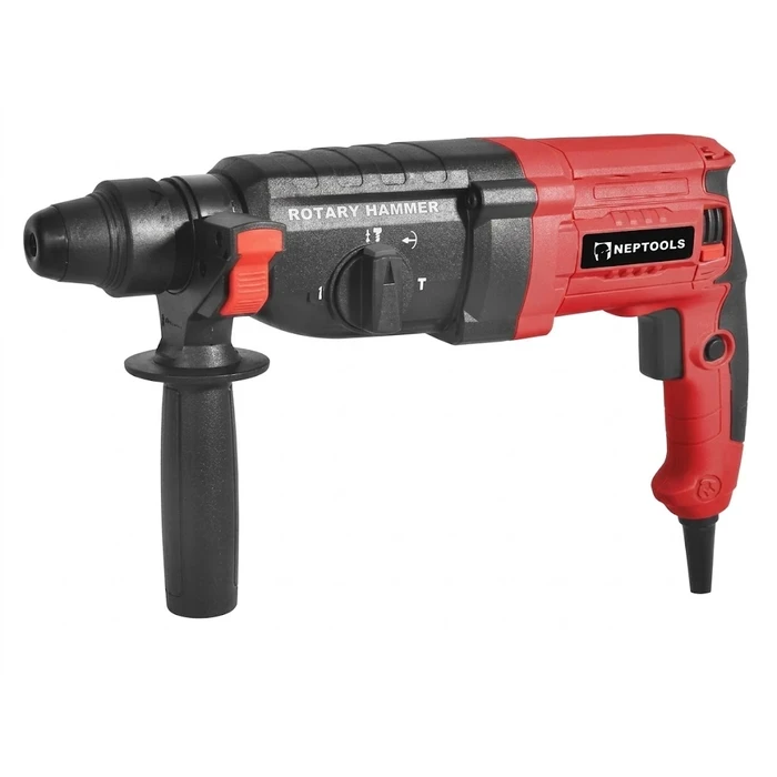 NEPTOOLS 800W 26mm SDS-PLUS Rotary Hammer | 3J Impact Energy 5500 BPM with 6/8/10mm Drill Bits INRH0800