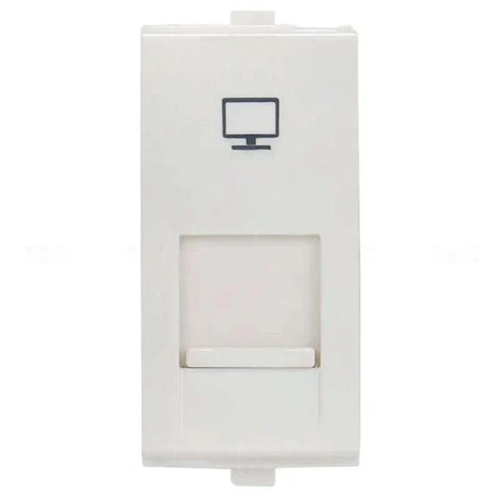 Anchor Roma 66556 RJ45 Computer Socket Cat 5e | 1000Mbps Gigabit Data Logic | 1-Module Modular | Flame Retardant Shield