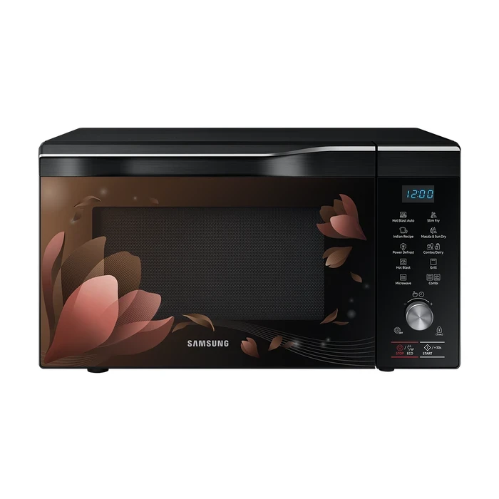 Samsung 32L MC32K7056CB/TL Convection Microwave Oven | Drop-Down Door Slim Fry™ Dough Proof Ceramic Enamel 345mm Turntable Combi Modes Black