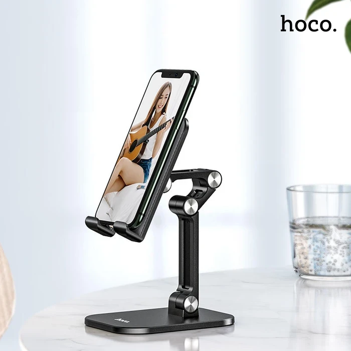 Hoco Excelente PH34 Double Folding Desktop Stand | 13-Inch Wide-Format Tablet Compatibility Matrix | Dual-Axis Multi-Angle Silicone Shield