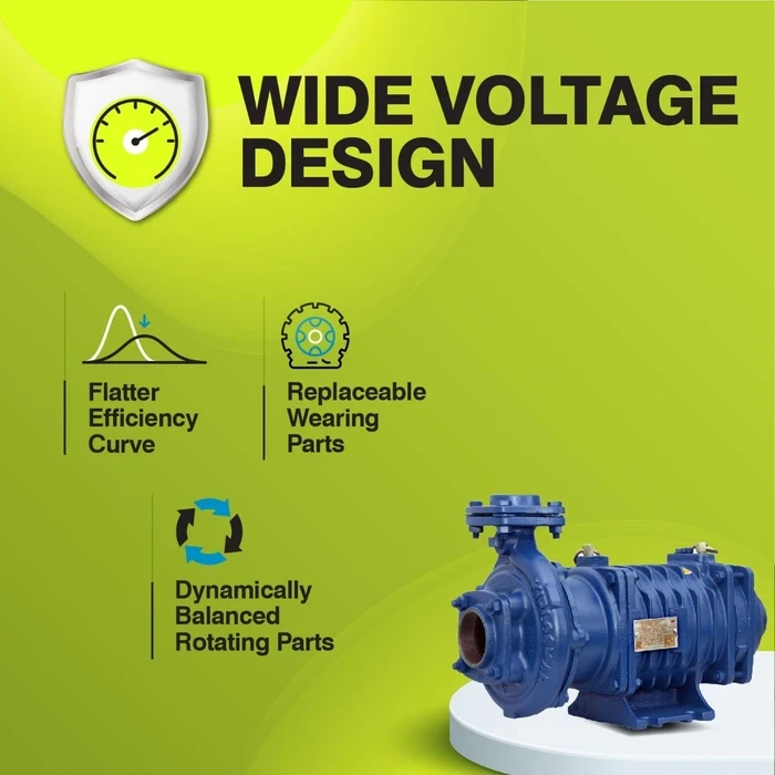 Kirloskar KOS Series Heavy-Duty Cast Iron Openwell Submersible Pump | CED Anti-Rust Coated Water-Cooled Three-Phase Pump for Irrigation, Sumps & Municipal Supply
