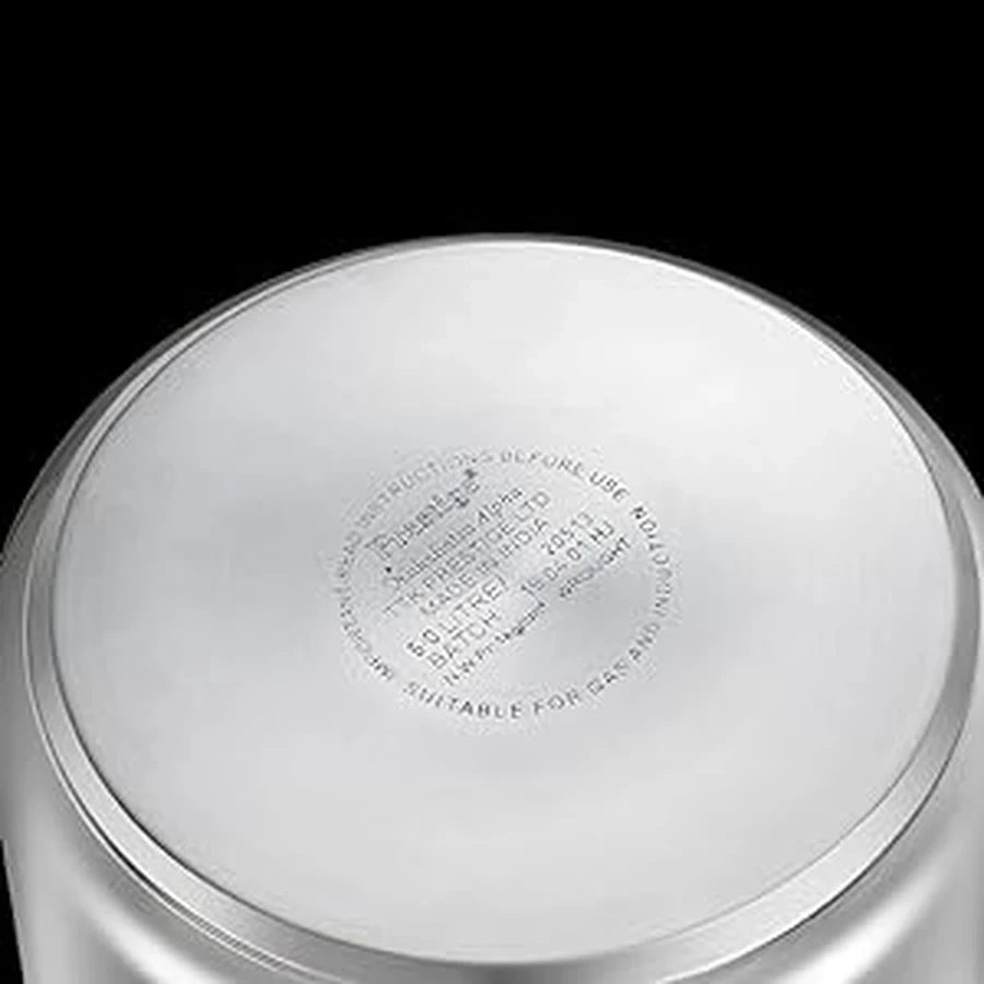 Prestige Nakshatra Alpha Svachh Handi 5.5L Stainless Steel Pressure Cooker with Deep Lid Spillage Control & Alpha Induction Base - 20258
