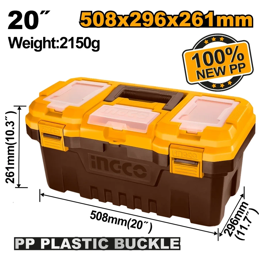 Professional Plastic Tool Box | PBX2001 | 20-Inch High-Capacity Storage