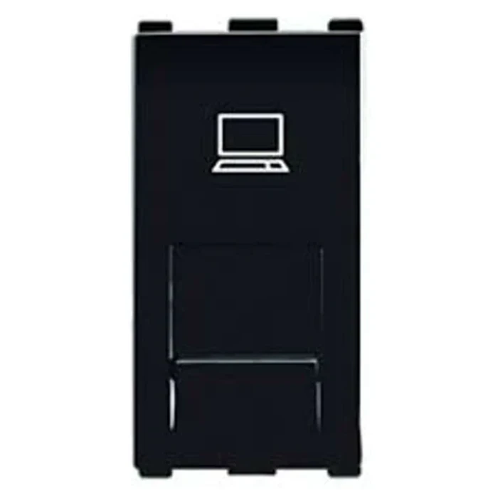 Anchor Roma 66556B RJ45 Computer Socket | Cat 5e Gigabit Data Logic | 1-Module Modular | Shuttered Safety Shield