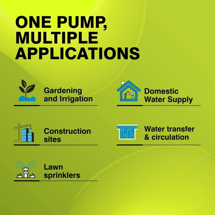 Kirloskar KAM Series Heavy-Duty High-Discharge Centrifugal Monobloc Pump | CED Anti-Rust Coated Water Pump for Flood Irrigation, Construction & Bulk Transfer