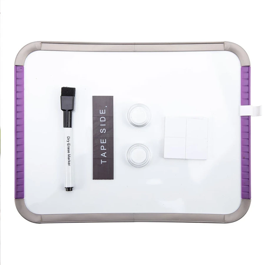 Deli Portable School Drawing Board (279 x 216 mm) | Smooth Dry-Erase Surface with Built-In Marker Holder | E39154