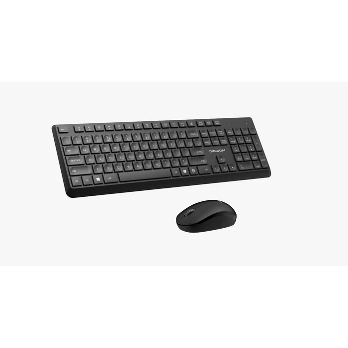 Digicom Wireless Keyboard and Mouse Combo | 2.4G Signal Logic | 20M Long-Range Matrix | Water-Spill-Resistant Shield | DG-K80