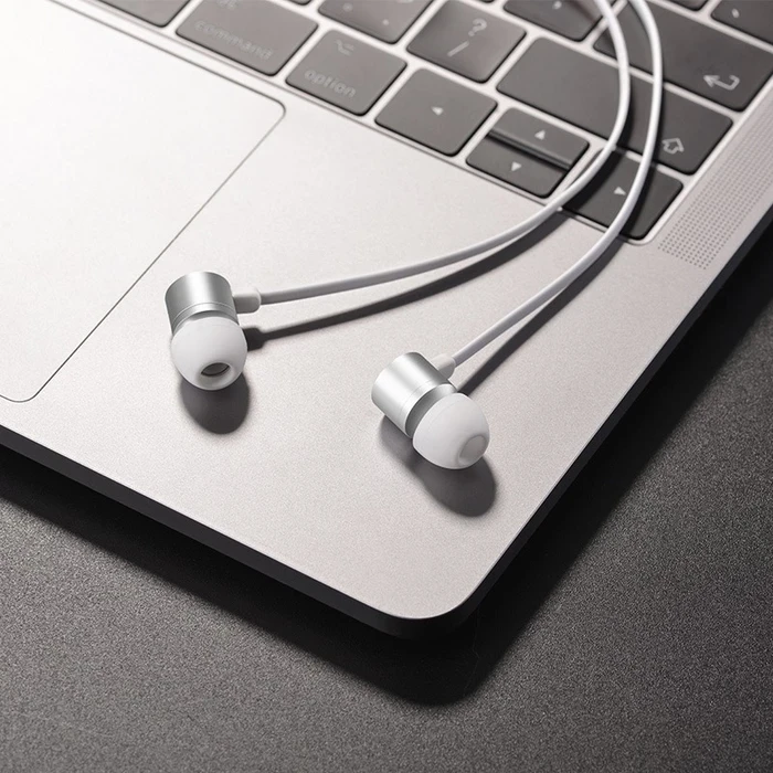 HOCO ANCIENT SOUND Universal Wired Earphones with Mic | 10mm Driver | Slide Volume Control | Black, Silver Finish | M63