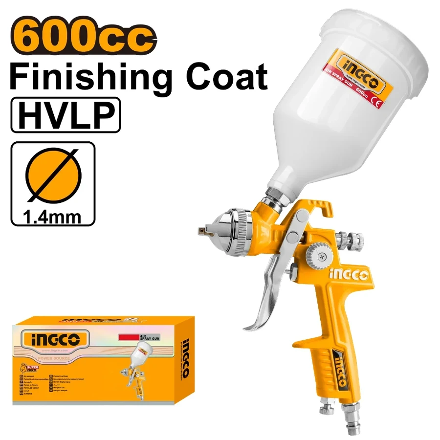 Professional Air Spray Gun | ASG1061 | 600cc Gravity Feed Finishing Gun