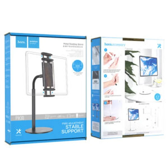 Hoco Soaring Series Metal Desktop Stand | Unrestricted Flexible Rod Angular Matrix | Heavy Carbon Steel Stability Base | PH30