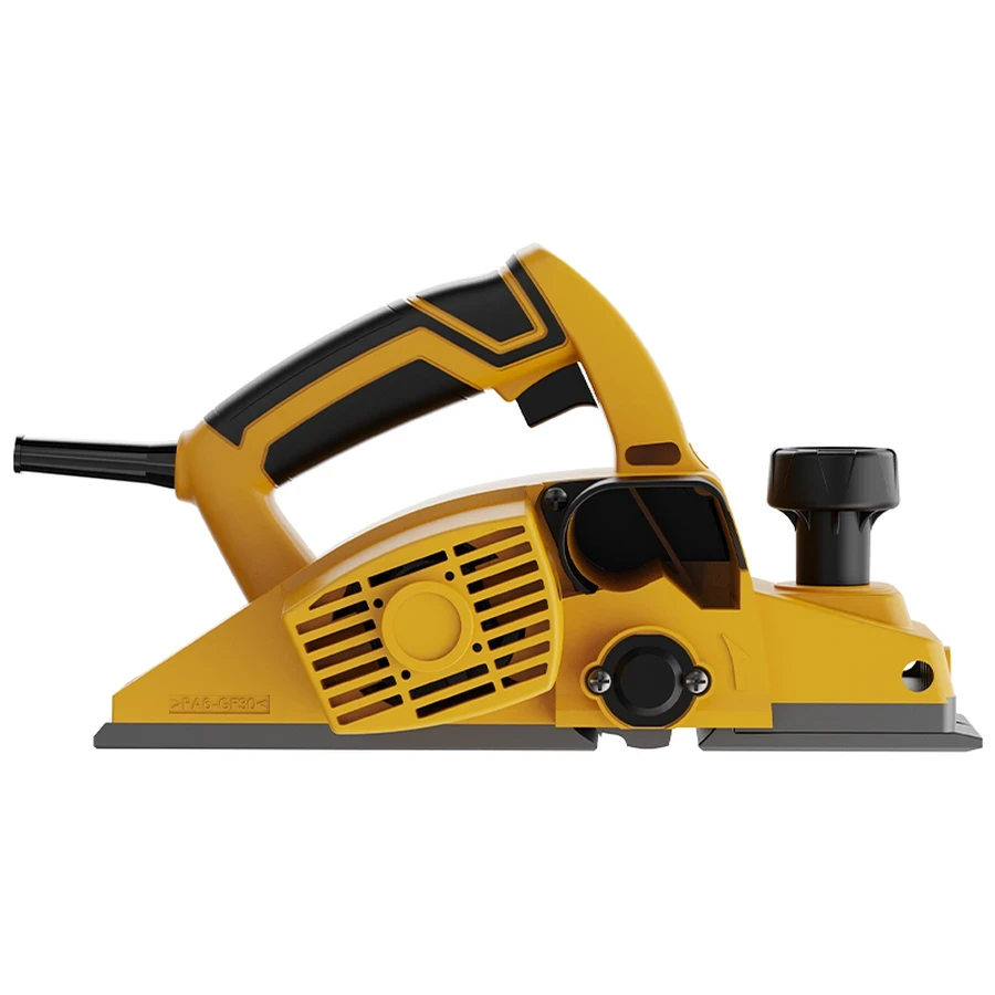 Deli 550W Professional 82mm Electric Wood Planer | 15,800 RPM Pure Copper Motor 1mm Depth & 9mm Rabbeting Capacity with High-Speed Steel Blades (Yellow) | EDC591