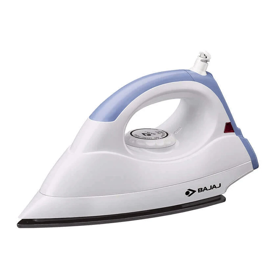 Bajaj 1000W Lightweight Dry Iron | American Heritage Teflon Coated Soleplate with 1.7m Cord & Compact Design | DX 4 Neo - 440325